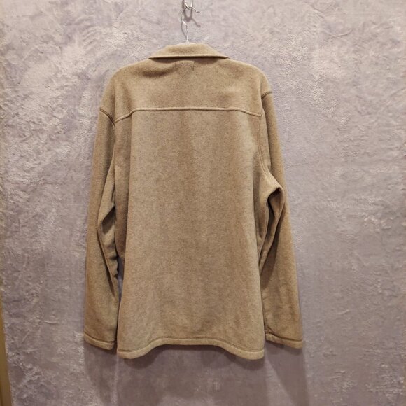 Croft & Barrow Fleece Pullover Mens XL Gray tan Quarter Zip Sweatshirt beach - Picture 13 of 15